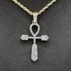 10k Yellow Gold 0.95CTW Natural Single Cut Diamond Cross Pendant 3.4g Men Charm