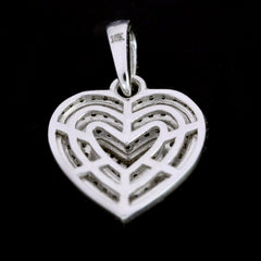 Womens 10k White & Rose Gold Heart Pendant 1.45 CTW Natural Diamonds 2gms Charm