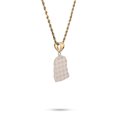 1/10th 10k Gold Bonded 925 Jesus Head Pendant Two Tone Religious 1.8gms Charm