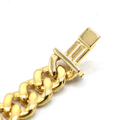 Mens 3.6CTW Natural Cuban Link Diamond Bracelet 10k Yellow Gold 12.9g 8In Armlet