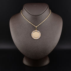 10k Yellow Gold 1.01CTW Round/Baguette Diamond Picture Memory Pendant 7.6g Charm