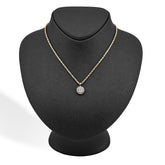 10k Rose Gold 1CTW Natural Diamond Flower Cluster Round Pendant 1.6g Women Charm