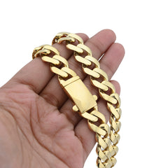 7MM Cuban Link 16.9gms Chain 1/10th 10k Yellow Gold Bonded 925 20 Inch Necklace