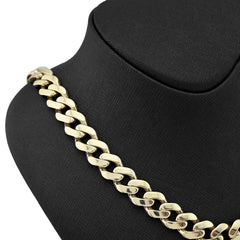 7MM Cuban Link 16.9gms Chain 1/10th 10k Yellow Gold Bonded 925 20 Inch Necklace
