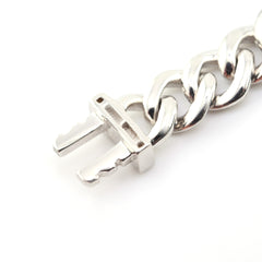 10k White Gold Women 3.25CTW Natural Diamond Cuban Heart Bracelet 14.2g 7Inch