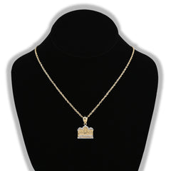 10k Yellow & White Gold Diamond-Cut Mens Last Supper Pendant Religious 2g Charm