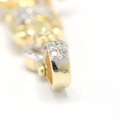 10k Yellow Gold 0.18CT Natural Diamond Jesus w/ 2 Small Goats Pendant 4.6g Charm