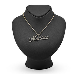 10k Yellow Gold 1.5CTW Natural Diamond Custom "Madison" Name Pendant 5g Charm