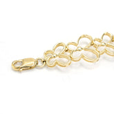 10MM 10k Yellow Gold 7Inch 1.05CTW Natural Round Diamond 7.8g Butterfly Bracelet