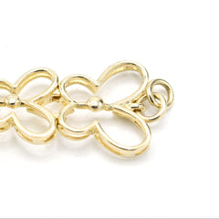 10MM 10k Yellow Gold 1.05CT Diamond Butterfly Style Bracelet 7.8g Armlet - 7Inch