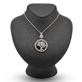 10k Yellow Gold 3.5CTW Round/Baguette Diamond "Forever Rich" Tree Pendant 15.4gm