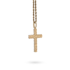 Pure 10k Yellow Gold 1.2CTW Natural Diamond Cluster Cross Pendant 2.2gms Charm