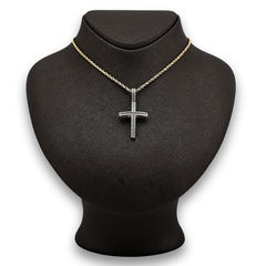 10k Yellow Gold 0.45 CTW Natural Diamond Cross Pendant Religious 4g Charm