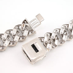 14MM 925 Silver 6CTW Natural 1 Row Diamond 87.5g Cuban Chain 22 Inch Necklace