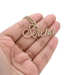 10k Yellow Gold 1CTW Natural Diamond "Serena" Name Pendant 3.1g Custom Charm