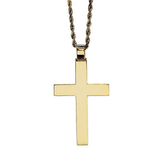 10k Yellow Gold Religious Plain Cross Pendant 5.5g Charm For Mens Womens