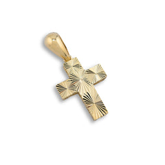 Pure 10k Yellow Gold Religious Cross Charm Pendant 1.2g Unisex Adults Charm