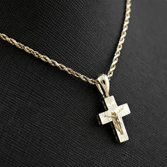 10k Yellow Gold Religious Crucifix Cross Pendant 1.5g Unisex Adults Charm
