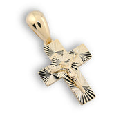 10k Yellow Gold Religious Crucifix Cross Pendant 1.5g Unisex Adults Charm