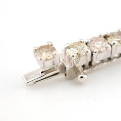 3MM 10k White Gold 7 Inch 5.5CTW Natural Diamond Tennis Bracelet 11.2gms