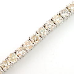 3MM 10k White Gold 7 Inch 5.5CTW Natural Diamond Tennis Bracelet 11.2gms