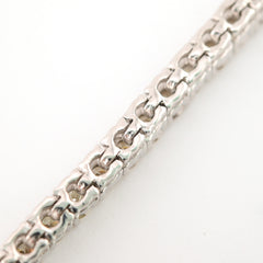 3MM 10k White Gold 7 Inch 5.5CTW Natural Diamond Tennis Bracelet 11.2gms