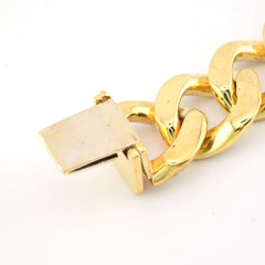 17MM 10k Yellow Gold 8.5 Inch 10CTW Natural Diamond Mens Cuban Bracelet 91.2gms