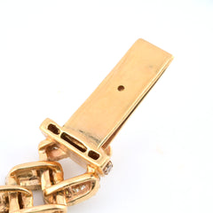 13MM 10k Yellow Gold 12CTW Pure Round/Baguette Diamond 55.7g 8In Cuban Bracelet