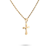 1/10th 10k Gold Bonded 925 Two Tone Cross Crucifix Pendant 0.9gms Unisex Charm