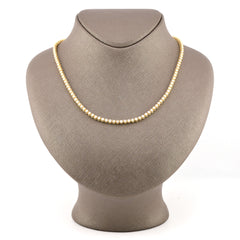 3MM 10k Yellow Gold 9CTW Diamond Tennis Solitaire Chain 29.4g 23 Inches Necklace