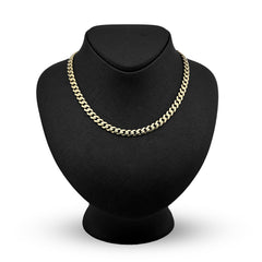 10MM Cuban Link Chain 24Inch Necklace 40.2gms 1/10th 10k Yellow Gold Bonded 925