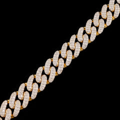10k Yellow Gold Men 5.35CTW Natural Diamond Cuban Bracelet 32g 8 Inch Armlet