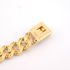 10k Yellow Gold Men 3.7CTW Natural Diamond Cuban Bracelet 16.4g 8 Inch Armlet
