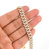 10k Yellow Gold Men 3.7CTW Natural Diamond Cuban Bracelet 16.4g 8 Inch Armlet