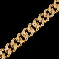 10k Yellow Gold Men 3.7CTW Natural Diamond Cuban Bracelet 16.4g 8 Inch Armlet