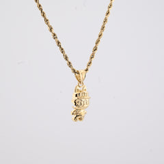 10k Real Yellow Gold LABUBU Pendant 1.5 grams Cartoon Charm For Unisex Adults