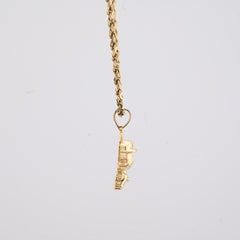 10k Real Yellow Gold LABUBU Pendant 1.5 grams Cartoon Charm For Unisex Adults