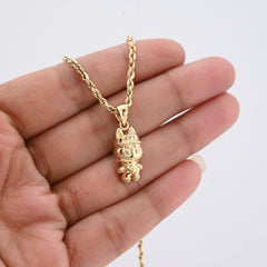 10k Real Yellow Gold LABUBU Pendant 1.5 grams Cartoon Charm For Unisex Adults