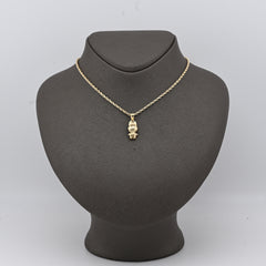 10k Real Yellow Gold LABUBU Pendant 1.5 grams Cartoon Charm For Unisex Adults