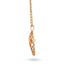 10k Yellow Gold 0.5CTW Natural Diamond Unisex Cross Pendant 6.3g Religious Charm