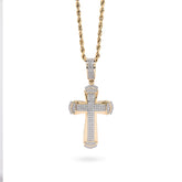 10k Yellow Gold 0.35 CTW Natural Diamond Cross Pendant 4.5g Religious Mens Charm