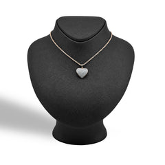 Real 10k Yellow Gold 0.45CTW Natural Diamond Heart Pendant 3.5g Womens Charm