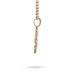 10k Yellow Gold 1.4CTW Round/Baguette Diamond Dollar $ Sign Pendant 7g Charm