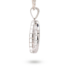 925 Silver 1.9 CTW Natural Diamond Round Picture Memory Pendant 16g Charm