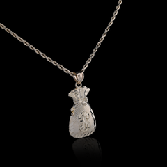 10k Yellow Gold Money Pouch Dollar Symbol Pendant 2.8g Classic Charm