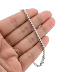 925 Sterling Silver 3.7gms 2 CTW Lab Grown Diamond Tennis Bracelet 7 Inch Armlet