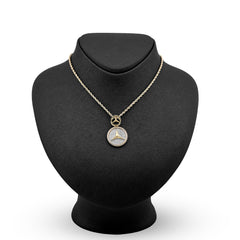 10k Yellow Gold 0.63CTW Pure Diamond ICED Mercedes Benz Logo Pendant 5.5g Charm