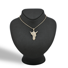 10k Yellow Gold Standing Jesus Pendant 3.1g Religious Charm For Unisex Adults