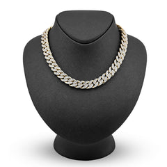 11.5MM 10k Yellow Gold 9.7CTW Natural Diamond Cuban Link Chain 128.6gms Necklace