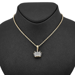 10k Real Yellow Gold 0.3CTW Natural Diamond Crown King Pendant 3.3gms Mens Charm